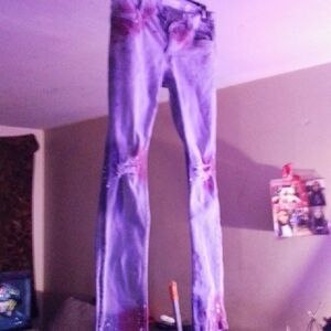 Vibrant Purple Women's Straight Leg Jeans